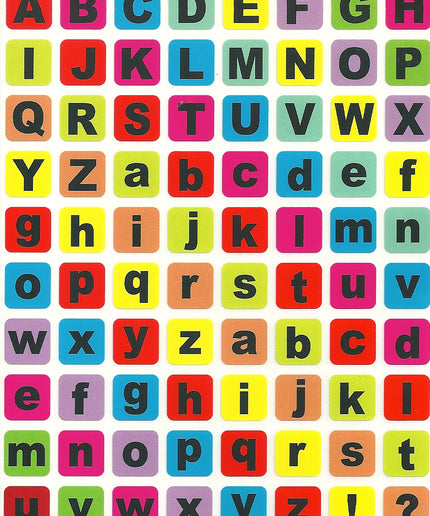 ABC שחור פסיפס צבעוני קטן