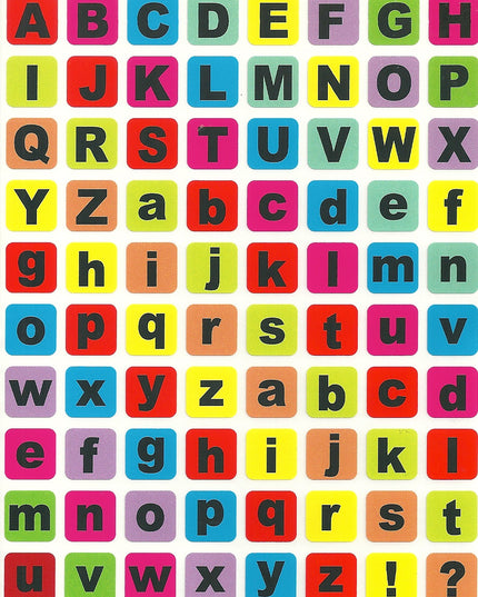 ABC שחור פסיפס צבעוני קטן
