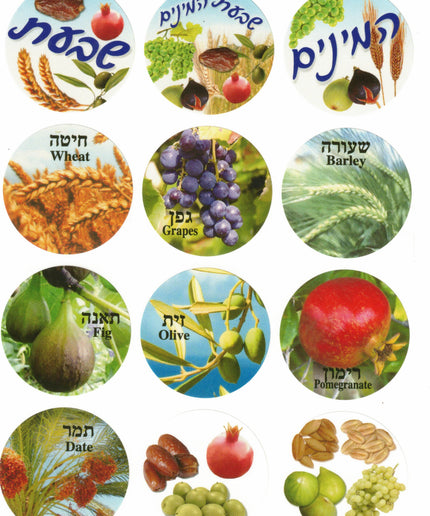שבעת המינים - תמונה עם כיתוב